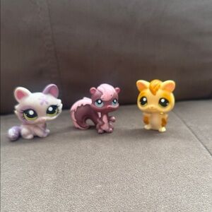 Littlest Pet Shop Trio - Lavender, Pink, Yellow